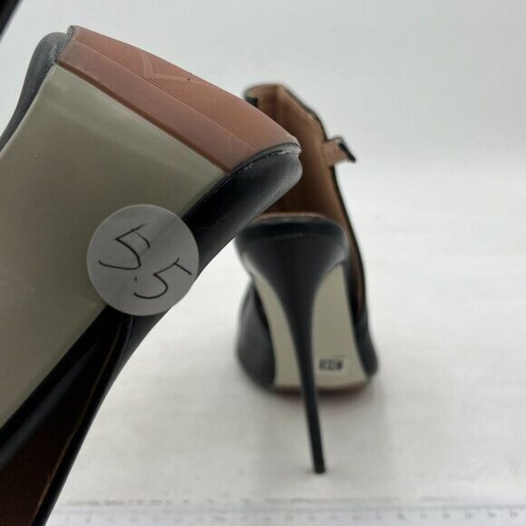 Black Peep Toe Slingback High Heels Sandals Chic Stilettos Dress Shoes - Picture 5 of 7